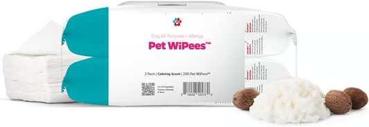 Pet Parents® Pet WiPees™ Dog All Purpose + Allergy Dog Wipes, Pet Wipes for Dogs, Puppy Wipes & Paw Wipes, Large Dog Wipes (100 Count (Pack of 2), Calming)