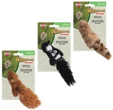 Ethical Pets 2680 Skinneeez Forest Creatures For Cats, Pack of 3 (Squirrel, Chipmunk or Skunk)