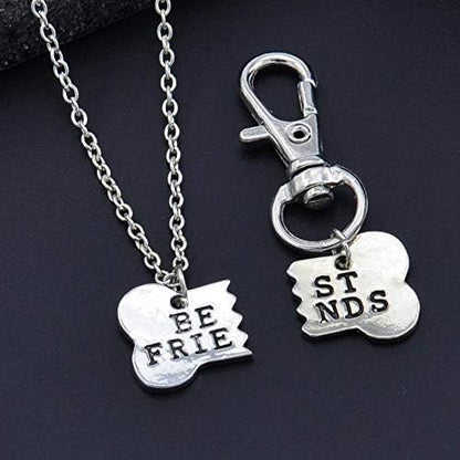 Guqqeuc Best Friend Christmas Gifts Dog Bone Necklace Keychain Set for Dog Human Jewelry Set Pet Owner Birthday Friendship Gifts