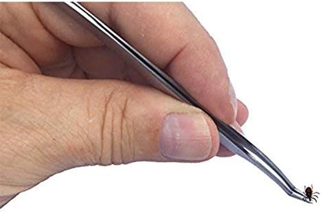 eTradewinds Tick Remover Tool | Tick-Off Pro | Hygienic All Stainless Steel Tick Removal Tool with Leather Case (2-Pack)