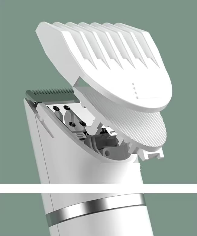 Dog Clippers Grooming Kit Hair Clipper-Low Noise Paw Trimmer- Rechargeable - Cordless Electric Quiet Nail Grinder Shaver for Cats and Other Pets (White)