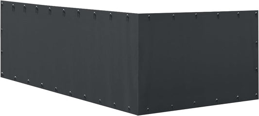 Outdoor Kennel Cover Suitable for 10'W x 20'L Outdoor Kennels, with Multiple Elasticized Ball Cords, Made of 600D Waterproof Oxford Fabric, Kennel Side Cover for Winter.