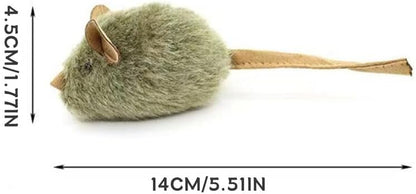 3 Pcs Plush Squeaky Mouse Cat Toy, Kitten Mouse Cat Mice Toys for Indoor Cats, Interactive CatMelody Chaser Play Squeaking Mice Kitten Chewing, Exercise, Hunting Instinct Stimulation