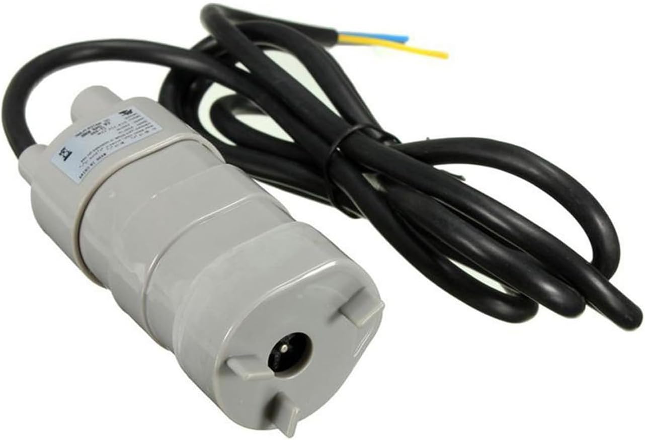 JT-500 DC 12V Submersible Water Pump - 5M High Head 600L/H (10L/min) for Aquarium/Pond/Fountain, 6-15V Adjustable Motor