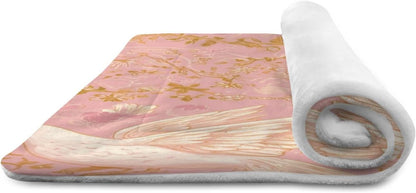 susiyo Pink Doves Flowers Dog Bed Mat - Super Soft & Warm Pet Pad, 25x18 Inch Machine Washable Mat for Small Medium Dogs, Couch Protector, Crate & Travel Bed Topper