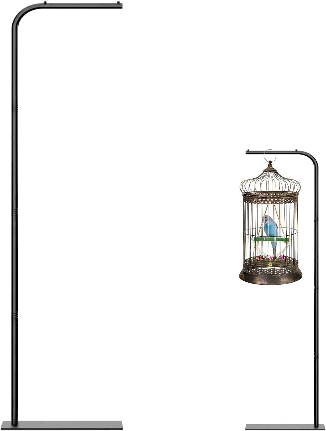 TBTFW 67 Inch High Hanging Bird Cage Stand, Bird Feeder Stand with Base, Suitable for Hanging Various Types of Birdcages(Weight Limit: Within 35 Pounds)