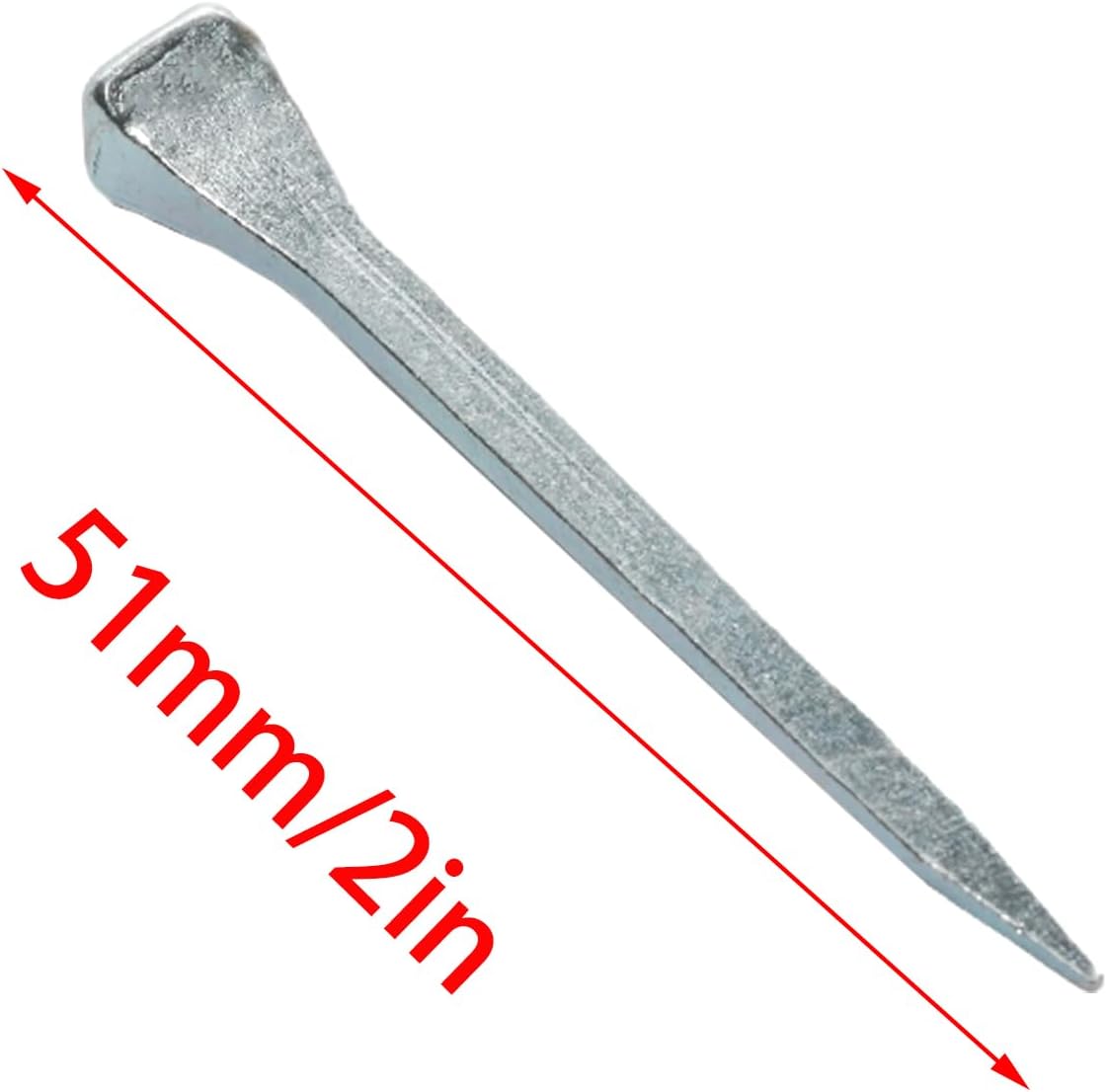50 Pcs E5 Horseshoe Nails, Low-Carbon Steel Horseshoe Nails for Horse Training Equestrian Sports（51mm）