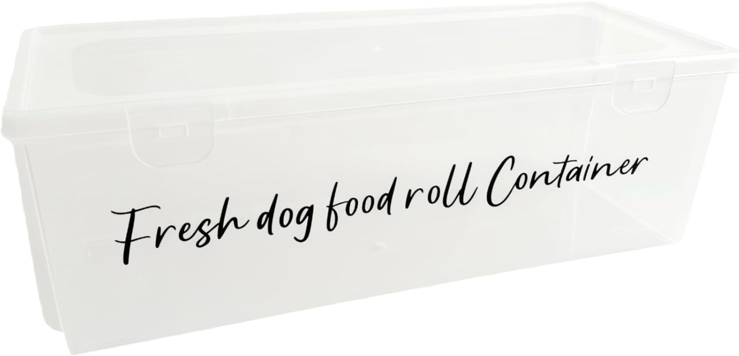 Dog Food Roll Storage Container:Fresh Pet Food Refrigerated Storage With a lid Convenient and keep the refrigerator smelling fresh,A must-have for dog lovers