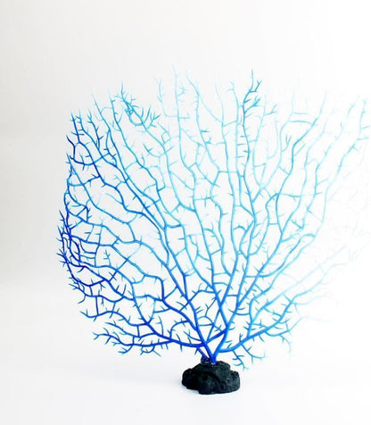 Blue Artificial Coral Branch Aquarium Decoration, Faux Ornament Fish Tanks Landscape Sea Fan Decorations Artificial Coral Branch Aquarium Décor