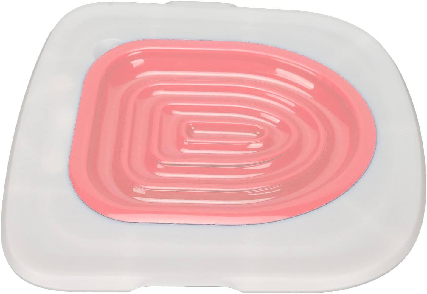 Cat Toilet Ing Kit, Training Universal Reusable Environmentally Kit, Potty Seat, Litter Boxes Friendly Trainer for Pet Cleaning Systems Plastic Er Cleaning, Supply, Teach to Use (White Tray, 1 Pink