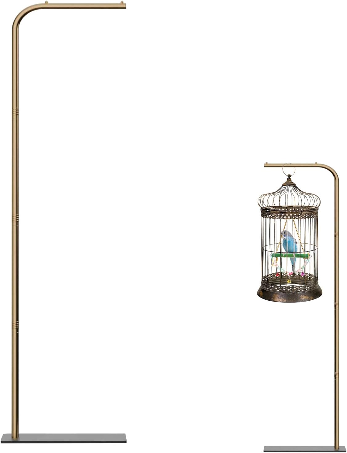TBTFW 67 Inch High Hanging Bird Cage, Bird Cage Stand, Feeder Stand with Base, Suitable for Hanging Various Types of Birdcages(Weight Limit: Within 35 Pounds)