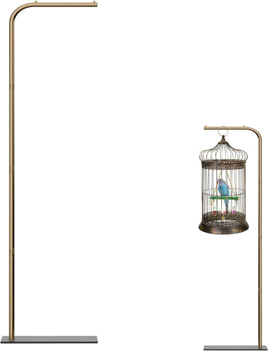 TBTFW 67 Inch High Hanging Bird Cage, Bird Cage Stand, Feeder Stand with Base, Suitable for Hanging Various Types of Birdcages(Weight Limit: Within 35 Pounds)