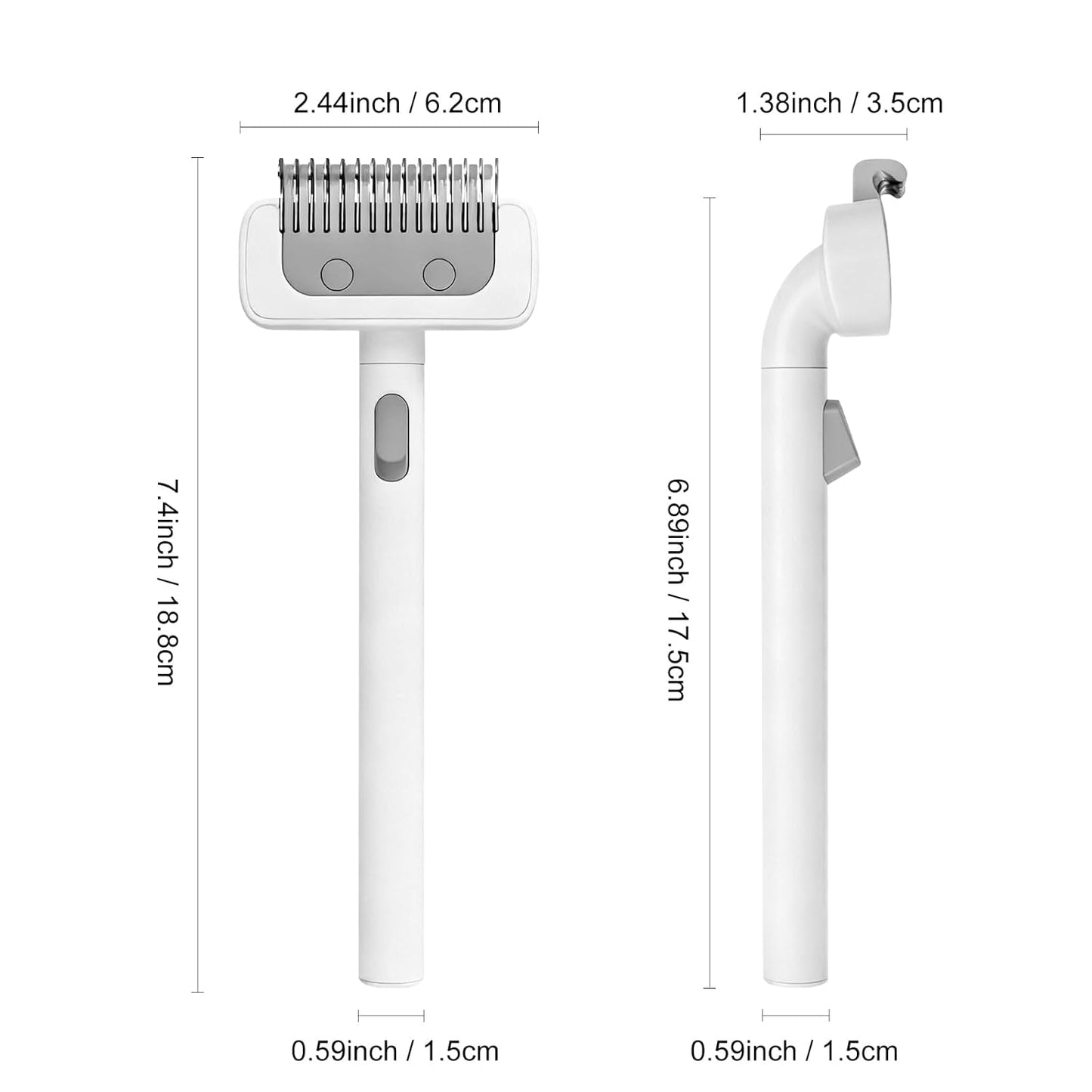 Undercoat Shedding Brush for Dogs & Cats, Grooming Comb for Long Hair, Dematting Comb, Deshedding & Dematting Tool, for Cats & Small/Medium Dogs