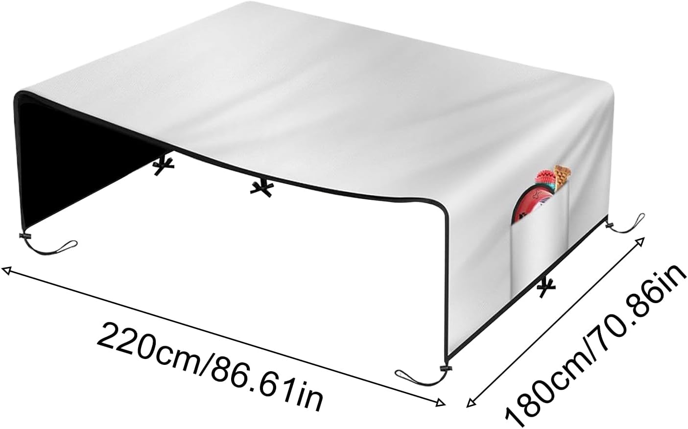 Dog Kennel Cover, 210D Oxford Tarp, Waterproof Privacy Enclosure for Large Outdoor Crates, Patio Picnic Camping Backyard Shade Protection Weather Shield, Sturdy Build for Daily Outdoor Use
