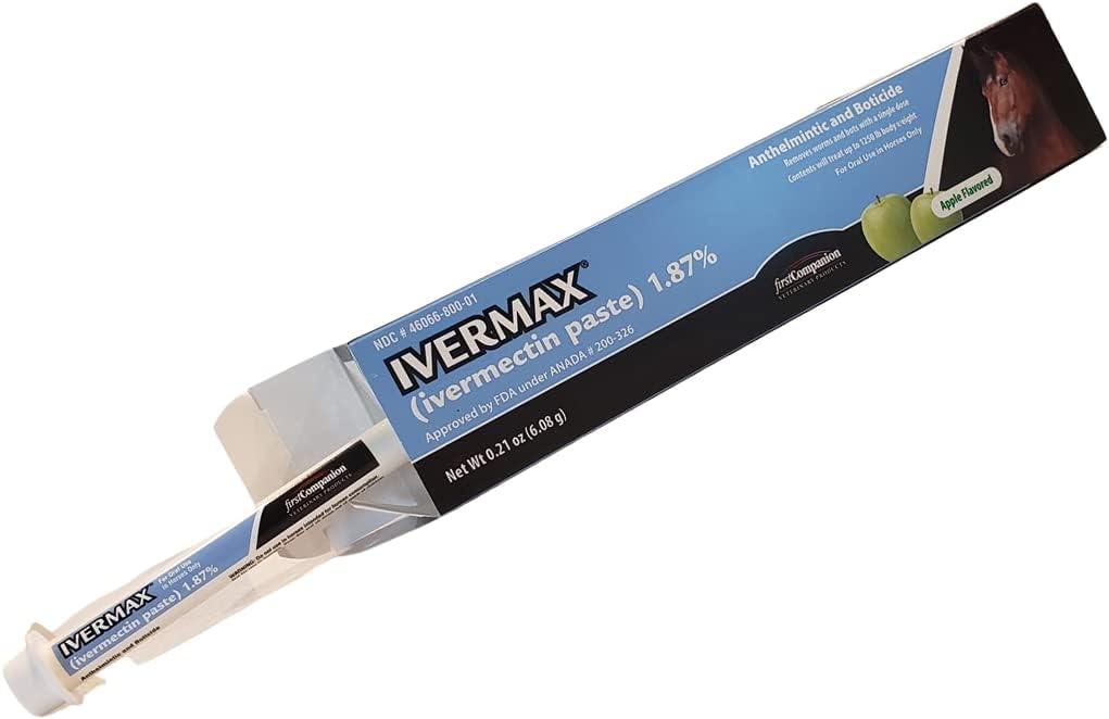 Ivermax Apple Flavored Ivermectin Equine Paste Dewormer - 2 Pack