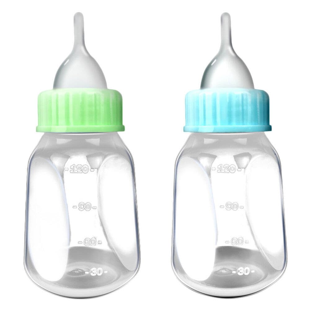 Mipcase Puppy Bottles for Nursing Set 2-Pack 4Oz Feeding Bottles with Precise Scale for Hand-Feeding Puppies and Kittens Lightweight Pet Nursing Supplies