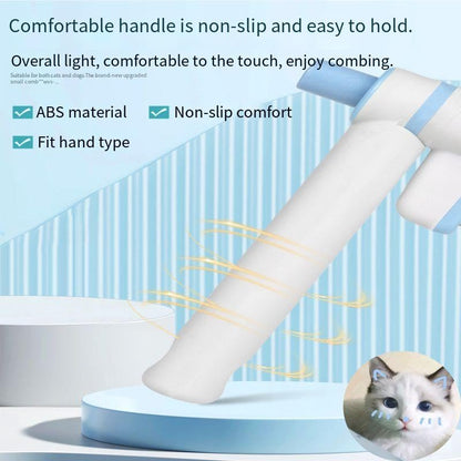 (2-Piece Set) Cat & Dog Flea Comb, Detangling Brush, Anti-Shedding Pet Grooming Comb 360° Rotating Brush Head, Long & Short Stainless Steel Teeth for Detangling & Oil Removal