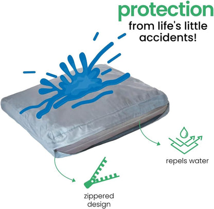 Molly Mutt Water-Resistant Dog Bed Liner, Polyester Bed Liner for Dogs, Easy to Clean, Gray, Huge, 36”x 45”x 4.75”