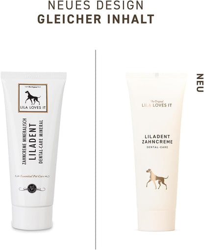 Toothpaste for Dogs - Natural Tooth Cleaning with Coconut Oil, Turmeric & Papaya Extract, Gentle & Effective, for Plaque, Tartar & Bad Breath, LILADENT Dental-Care Mineral by LILA LOVES IT, 75 ml