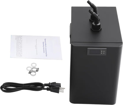 1/10 Hp Aquarium Chiller 47 Gal Water Chiller for Aquarium Cold Plunge Chiller with Adjustable Temperature & Recessed Handle for Aquarium, Supermarket, Aquaculture