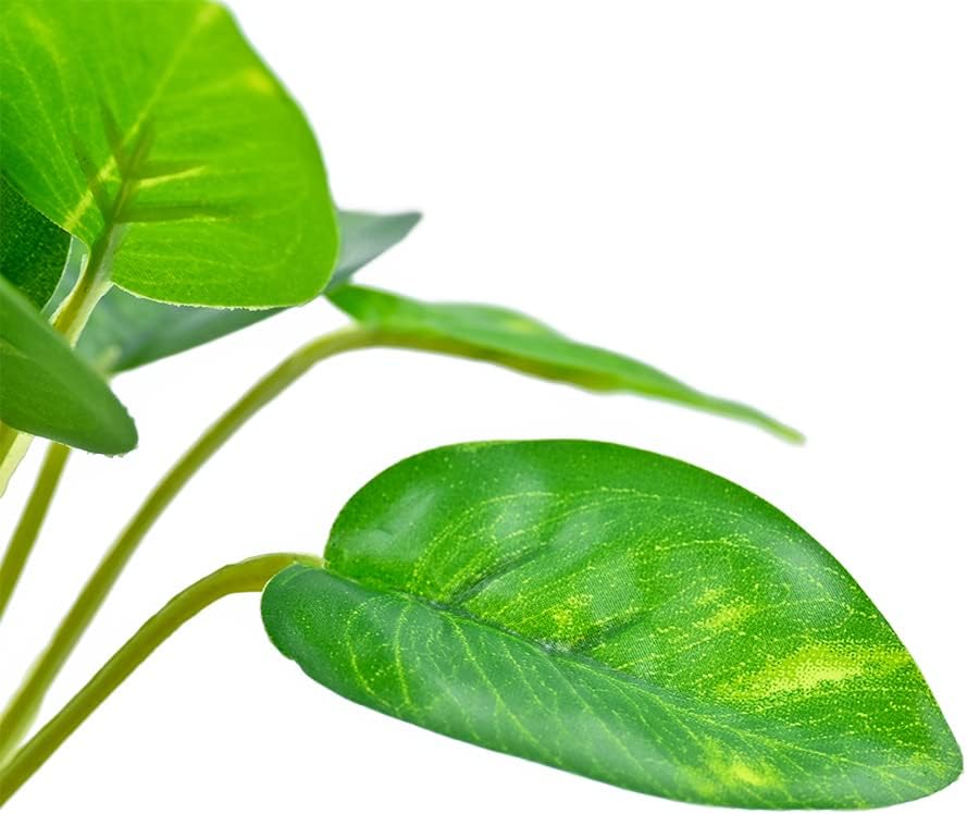 Reptile Artificial Plants, Terrarium Plants Decorations Supplies, Amphibian Habitat Hideout Tank Accessories, Rainforest Ground Plant