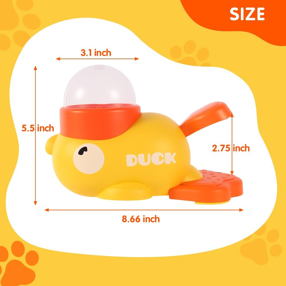 Interactive Cat Treat Dispenser, Slow Feeder Cat Puzzle Toy Duck Shaped Design