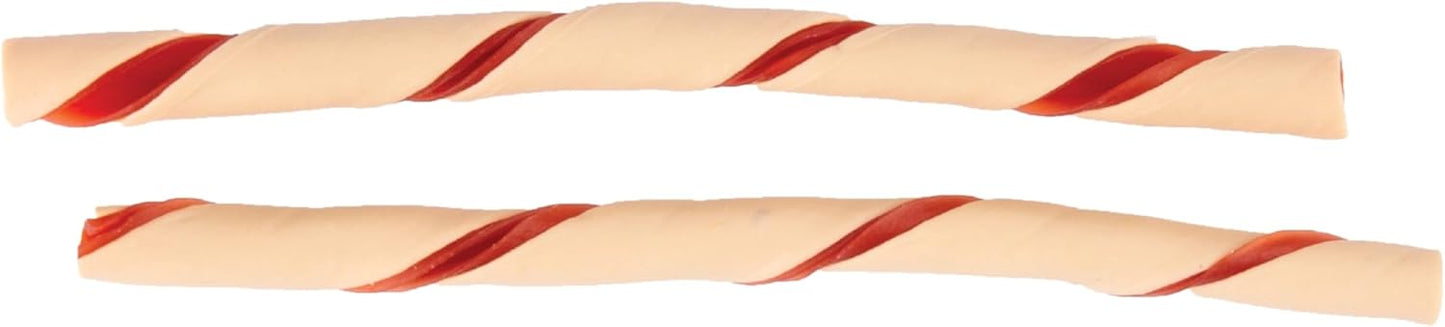 Dingo Twist Sticks 50 Count, Premium Rawhide Treats For Dogs Made with Real Chicken 50-Count