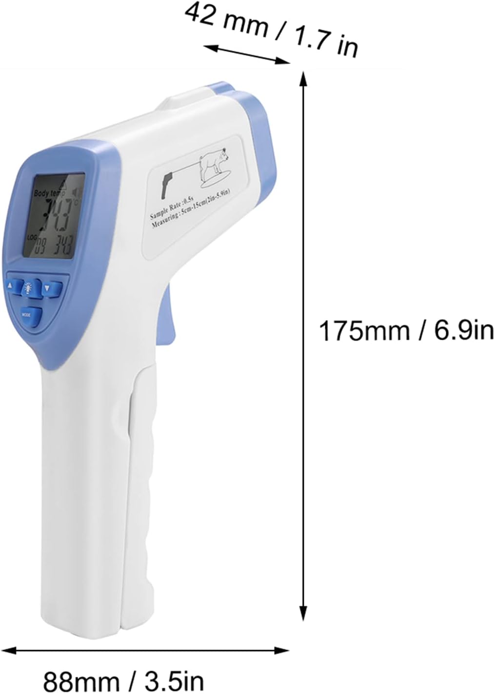 Animal Thermometer, Digital Veterinary Thermometer Pet Thermometer for Dogs Pigs Sheep Horses Puppies with LED Display Memory Infrared Accuracy