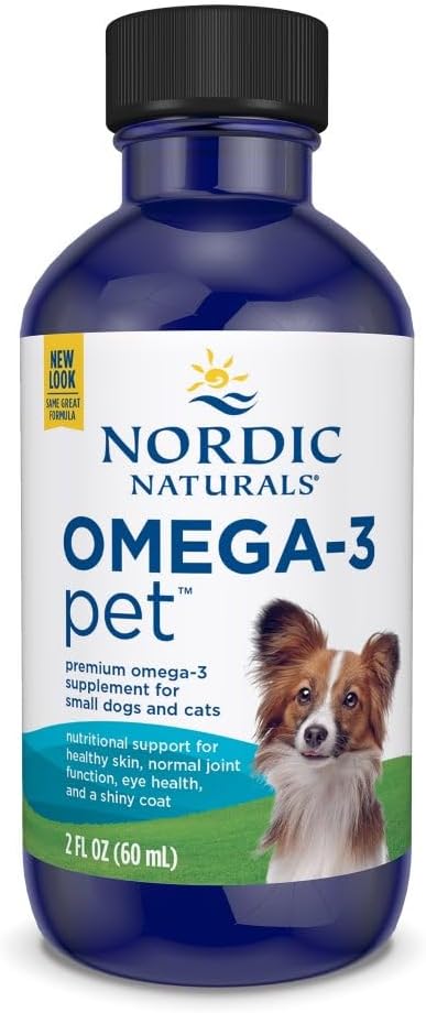 Nordic Naturals Omega-3 Pet Bundle - 2 oz Omega-3 Fish Oil for Small Dogs & Cats, 8 oz Pet Cod Liver Oil Promotes Heart, Skin, Coat, & Immune Health
