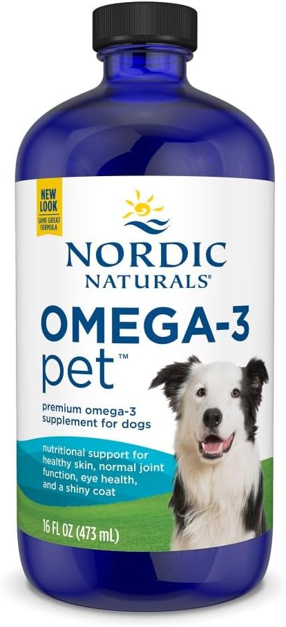 Nordic Naturals Omega-3 Pet, Unflavored - 16 oz - 1380 mg Omega-3 Per Teaspoon - Fish Oil for Large to Very Large Dogs with EPA & DHA - Promotes Heart, Skin, Coat, & Immune Health