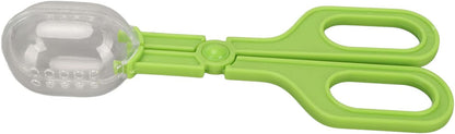 GLOGLOW Reptile Feeding Tool, Reptile Feeding Clamp Reptile Feeding and Cleaning Tool Reptile Poop Scoop with Vents for Tortoise (Green)