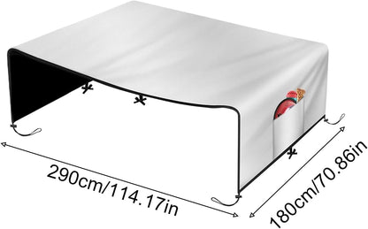 Dog Kennel Cover - 210D Oxford Privacy Enclosure Tarp, Waterproof Large Canine Shelter Cover, Protective Outdoor Shade for Pets | Portable Accessory | for Patio Picnic Camping Backyard Beach