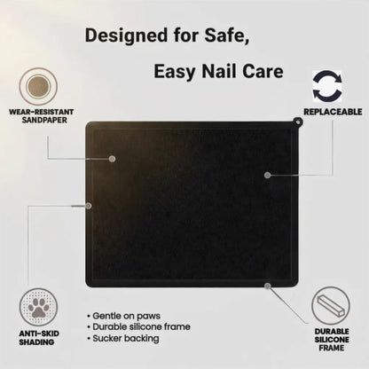 Silicone Pet Nail Care Pad Claw Scratch Board for Dog and Cat File Toy Replaceable Sandpaper to Shorten a Pet Nail