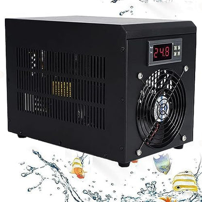60L Electronic Aquarium Water Chiller Aquarium Digital Fish Tank Cooling Heating Machine 180W 100-240V Cold and Warm Water Machine