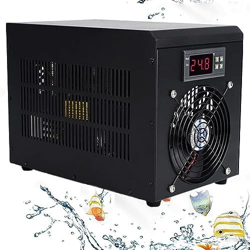 60L Electronic Aquarium Water Chiller Aquarium Digital Fish Tank Cooling Heating Machine 180W 100-240V Cold and Warm Water Machine