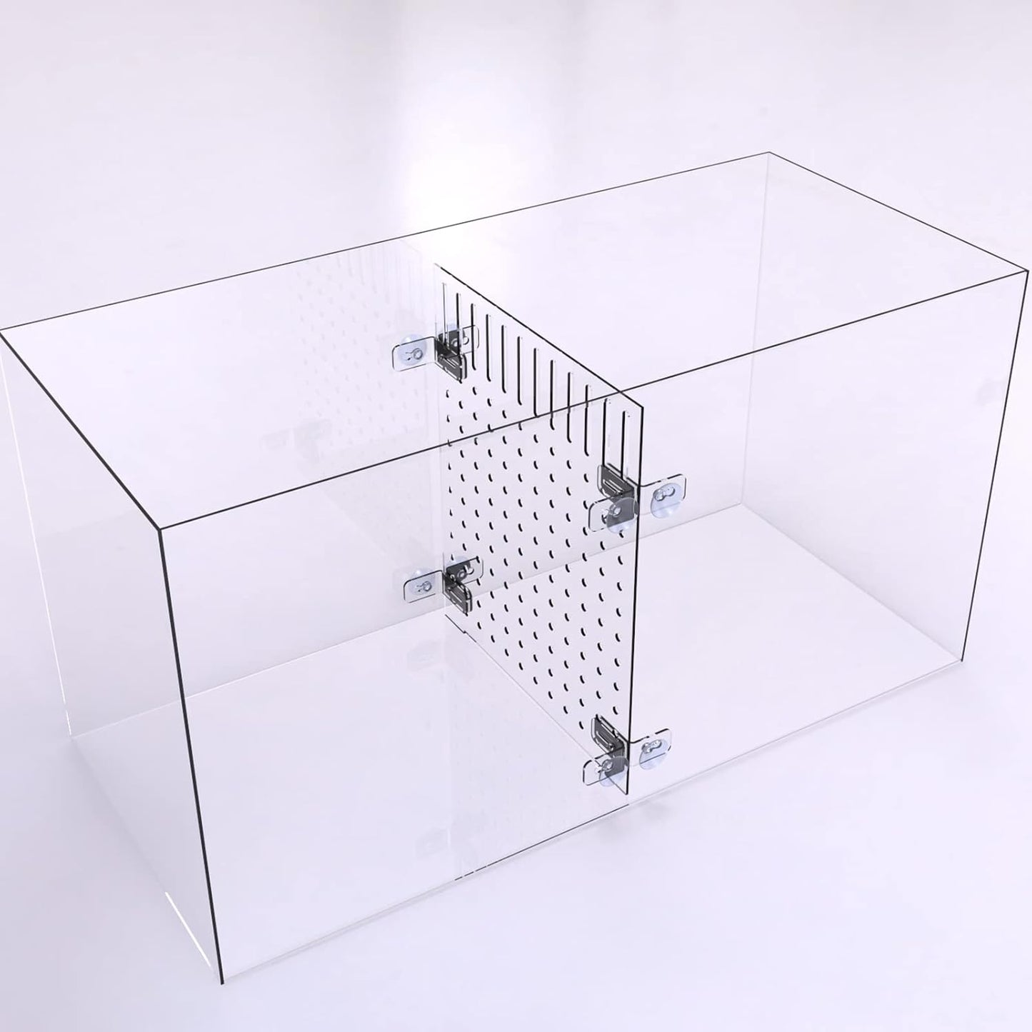 Aquarium Fish Tank Divider Acrylic Isolation Grid Board with Suction Cups Included Clear Fish Separator Transparent Plate Baffle Cover Blocking Fish Partition Net 30x40cm/11.81x15.74in