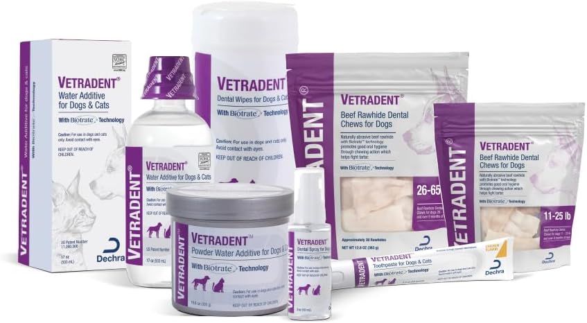 VETRADENT Dental Wipes for Dogs and Cats, 60ct