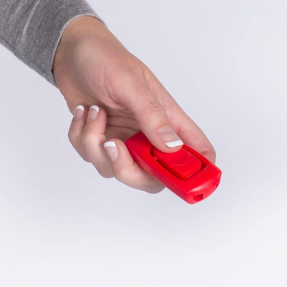 Company of Animals Whizzclick, Clicker and Whistle Combined, Recall and Reward Training, Wrist Strap, for All Dogs Including Sensitive Dogs and Puppies (Pack of 2)