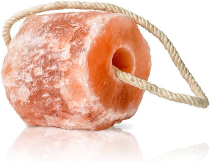 100% Organic Himalayan Salt Lick Provides Essential Minerals for Your Horse/Livestock. This 4.4 lbs Natural Pink Salt Block on a Rope Supports Hydration/Digestion/Wellness.