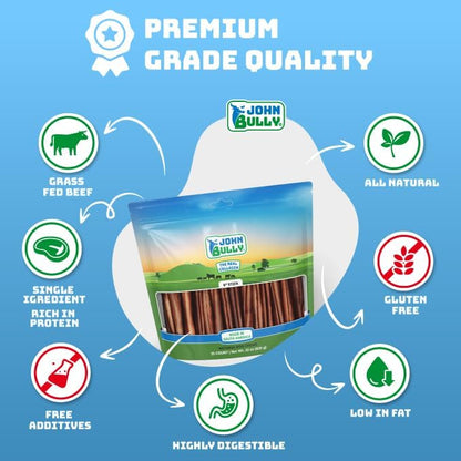 john bully Collagen Stick 6" 25PK, The Best Option for Your Dog, 100% Natural, Rich in Protein, Highly Digestible, Gluten Free,Premium Grade Quality,Odor Free The Real Collagen