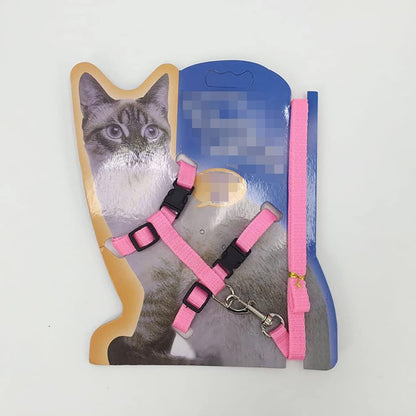 2 Pcs Adjustable Bunny Rabbit Harness with Leash Cat Puppy Walking Harness Leash Pet Harness Leash for Pigs Hamster Small Animals Pink and Light Blue