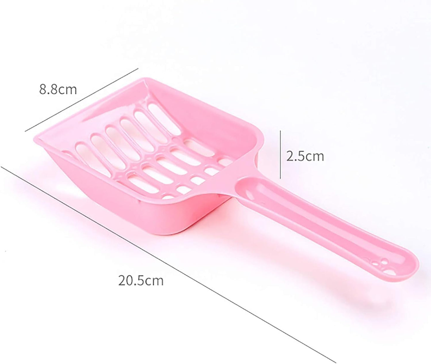 Pink Cat Litter Scoop,Tray with Handle Compact Solid Color Cat Litter Sifter Coffee One Size for Tofu Cat Litter and Clay Litter, Durable ABS Plastic Litter Scoop
