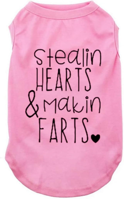 Dog Shirts for Pet Clothes Soft Breathable Puppy Shirts Pop Culture Thing 1 to Thing 9 Printed Pet T-Shirt (Pink, Large)