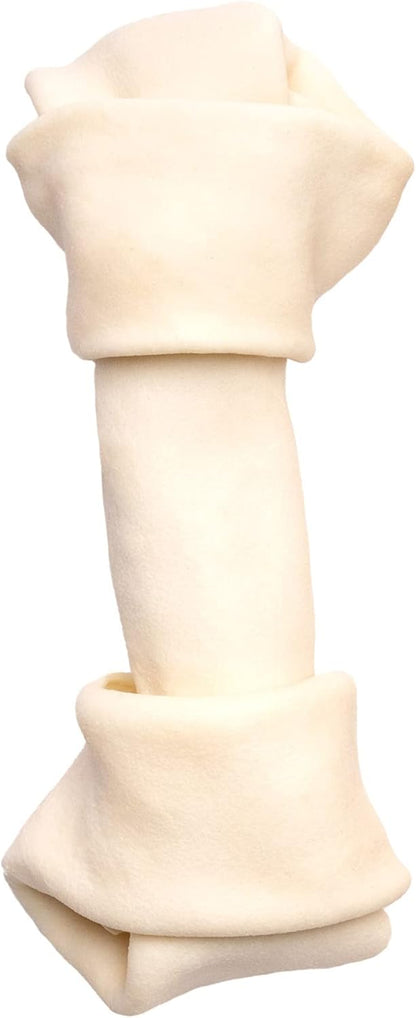 Pet Factory 100% Made in USA Beefhide 6-7" Knotted Bones Dog Chew Treats - Natural Flavor, 8 Count/1 Pack