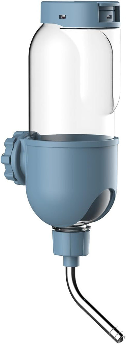 Pet Water Bottle for Cage Crate 26oz Non-Drip Water Dispenser for Small Animal Rabbit Bunny Guinea Pig Chinchilla Ferret Squirrel Hedgehog (Blue, 26oz)