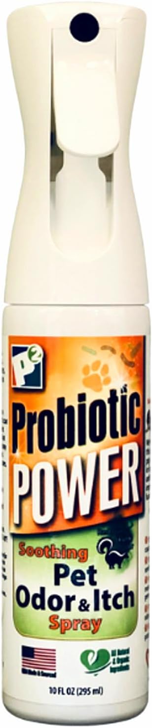 Pet Odor & Itch Spray – Dog, Cat, Puppy, Kitten Grooming Spray, Deodorizer, Litter Box Freshener, Hot Spot Spray, Coat, Bedding, Kennel, Carrier, Travel – 10 oz