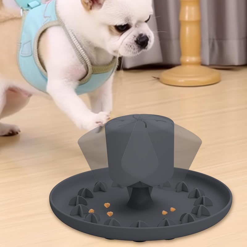 Slow Feeder Dog Bowl with Suction Base - Rocking Snuffle Mat for Quick to eat Pets, 4-Size Food Puzzle Feeder, Dishwasher Safe BPA-Free Silicone for Cats/Dogs