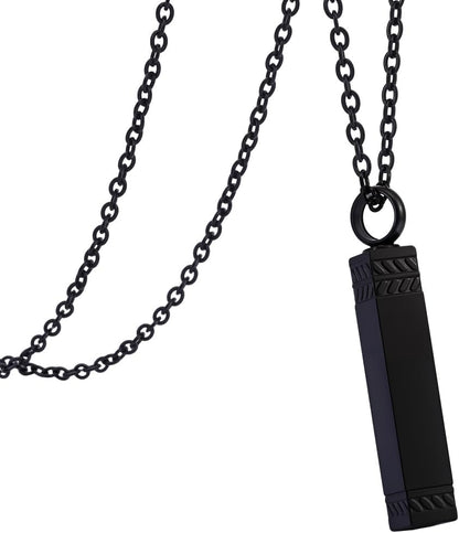 UNICRAFTALE 21.14 inch Cremation Jewelry Ashes Necklace 304 Stainless Steel Memorial Necklace with Rectangle Pendant for Keepsake Urn Jewelry for Pets lovers