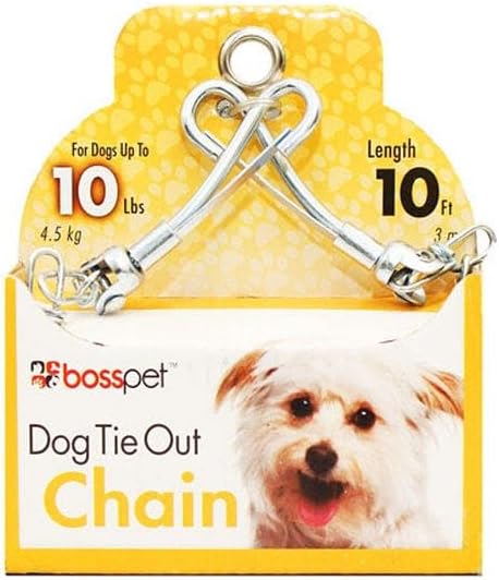 10' Small Dog Swivel Chain Tie-Out Boss Pet Products Pet Supplies 53010