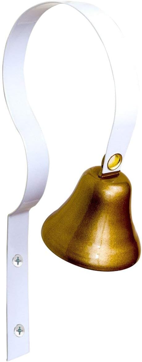 GoGo Bell Dog Doorbell for Housebreaking/Housetraining Door Bell/Potty Training Your Poochie to Let You Know When they Need to Tinkle (White, Qty 1)